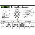 thumbnail image 2 of x 5mm Cup Point Set Screws, DIN 916, Alloy Steel, Black Oxide, 50 Pack, 2 of 2