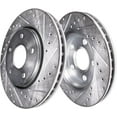 thumbnail image 4 of Detroit Axle - Brake Kit for 2017-2020 BMW 430i xDrive 430i Gran Coupe 2013-2017 320i xDrive Drilled Slotted Brake Rotors Ceramic Brakes Pads Replacement : 12.28" inch Front and 11.81" inch Rear Roto, 4 of 8