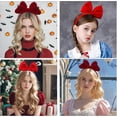 thumbnail image 3 of LinYooLi Headbands for Women 2Pcs Red Headband Bow headband for Women Gril Christmas Halloween Cosplay Hairband Hair Accessories, 3 of 7