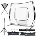 thumbnail image 1 of Goplus 8' x 7' Baseball Softball Practice Net for Hitting Pitching Batting Black, 1 of 10