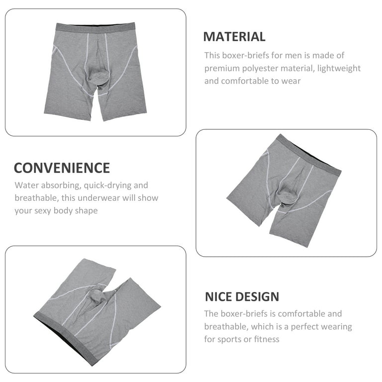 Hemoton Men Underwear Briefs Mens Football Girdle Cotton High Waist Panties  Male Elastic Sports Underpants Brief Polyester