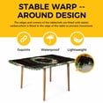 thumbnail image 4 of Spring Botanical Table Cloths for 5 Foot Rectangle Tables, Garden Birds Floral Leaves Brown Wood Patio Waterproof Elastic Fitted Tablecloths, Washable Rectangular Table Cover for Camping, 4 of 8