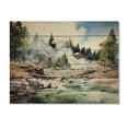 thumbnail image 3 of Designart "Cascading Waters of the Geyser" Landscapes Print on Natural Pine Wood, 3 of 5