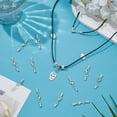 thumbnail image 4 of 12pcs Cord End Caps with Lobster Clasp 38mm Long Leather Jewellery Clasps Necklace End Cap Silver Clasp Tip with Loop Ring Connector for Jewelry Making DIY Crafts Chokers Bracelet Anklet, 4 of 8
