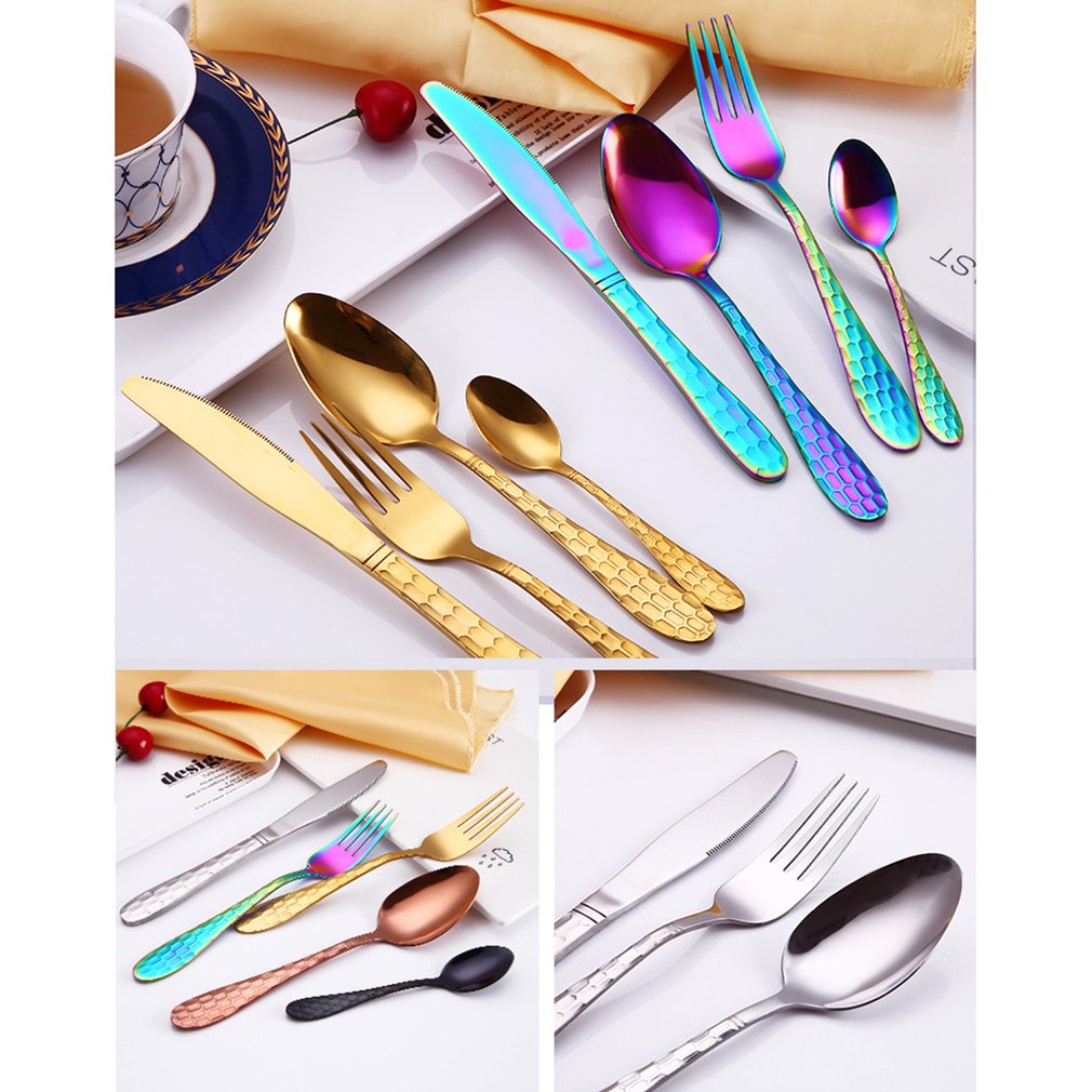 4pcs Multicolor Cutlery Set Dinnerware Set Portable Cutlery Kit Tableware Set Walmart Canada