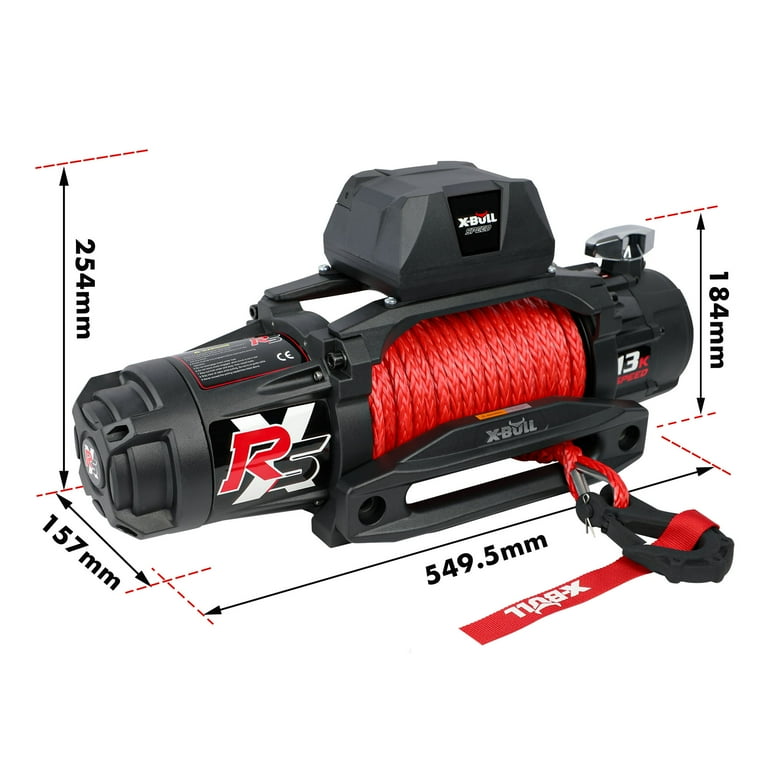 X-BULL High Speed ATV Electric Winch XRS 13000 LBS 12V for SUV