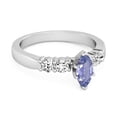 thumbnail image 3 of Mooneye Marquise Cut 0.10 Ctw Tanzanite Princess Ariana Wishbone Women's Valentines Day Gifts Ring, 3 of 3