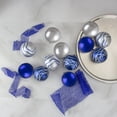 thumbnail image 2 of Northlight 12ct Blue and Silver Glitter Shatterproof 2-Finish Ball Christmas Ornaments 2.25", 2 of 7