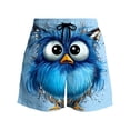 thumbnail image 4 of Daiosportswear Men's Summer Animal/Cartoon Print Board Shorts, Lightweight Quick-Dry Swimwear with Adjustable Drawstring Light Blue-A XL(XL), 4 of 6