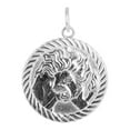 thumbnail image 4 of Charm Leo Coin Pendant Necklace in Sterling Silver (20 Inches), 4 of 4