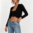 thumbnail image 4 of Diufon Womens Cardigan Lightweight Long Sleeve Open Front Cardigans Cropped Shrug Cardigans for Dresses Vacation, 4 of 8
