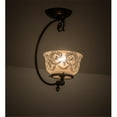 thumbnail image 1 of Meyda 173449 7 in. Couronne de Réveil & Guirlande Gaz Reproduction Semi-Flushmount&44; Artisan Brun, 1 of 1