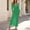 Green, variant on Ygbgbb Women's Knit Keyhole Neck Maxi Dress with Side Slit, Cutout Neck Long Gown, Long Sleeve Elegant Dress for Evening Events Brown XXXL