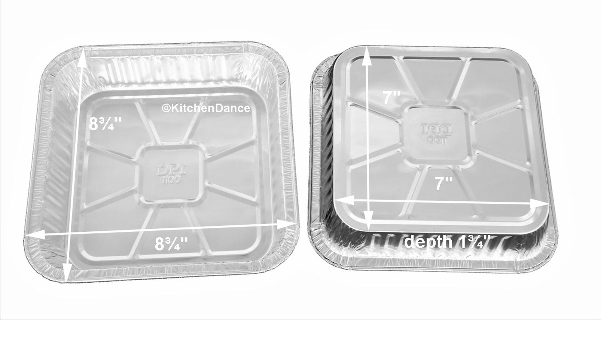 8x8 Square 8" Disposable Aluminum Foil Cake Pans 10 50 100 250 500 