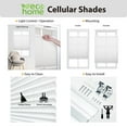 thumbnail image 4 of Regal Living Top Down Bottom Up Light Filtering Cordless Cellular Shade, White - 70.5" W x 84" L, 4 of 9