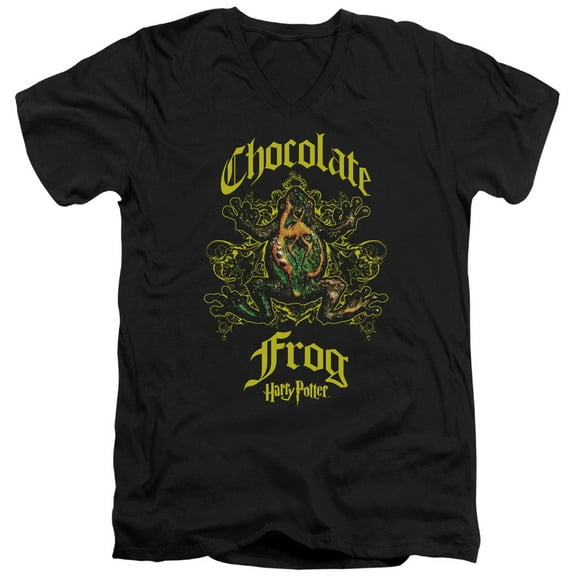 Harry Potter - Chocolate Frog - Slim Fit V Neck Shirt - Large