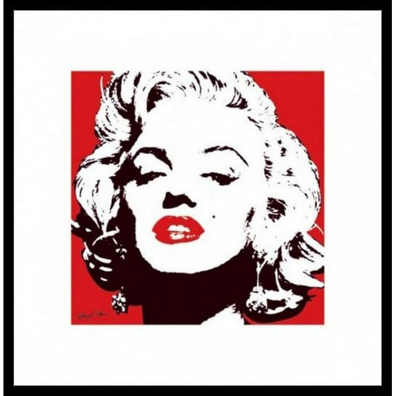 Marilyn Monroe - Red Laminated & Framed Poster (16 x 16)