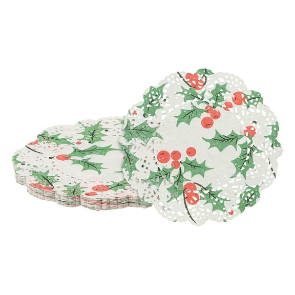 50pcs Paper Doilies 3.5" Round Disposable Lace Paper Doilies Placemats Colorful