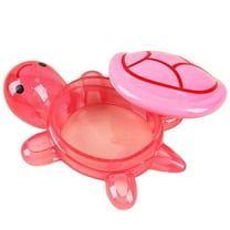 Cute Turtle-Shaped Jewelry Box For Kids Pink Plastic Trinket Organizer With Flip Lid Ideal For Rings Small Accessories