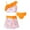 Orange, variant on YONGHS Kids Girls Floral Tankini Set Ruffled Vest Tops with Skirt Briefs Summer Swimwear Swimsuit Sky Blue 4