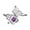 D, February-Amethyst, variant on Butterfly Rose Birthstone Ring for Women 925 Sterling Silver Butterfly Birth Stone Ring Birhstone Rose Ring Flower Elegant Promise Band Ring Butterfly Birthstone Jewelry Gifts for Her