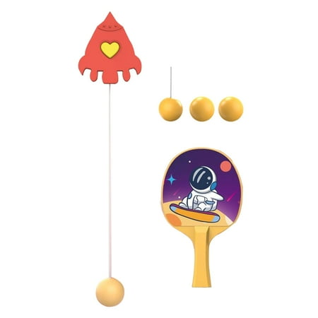 Hanging Table Tennis Trainer Set Anti Slip Exercise Equipment Kids Accessories 2 Paddles 4 Balls