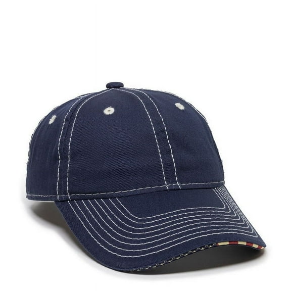 Outdoor Cap USA-850 Garment Washed with Flag Sandwich-Navy