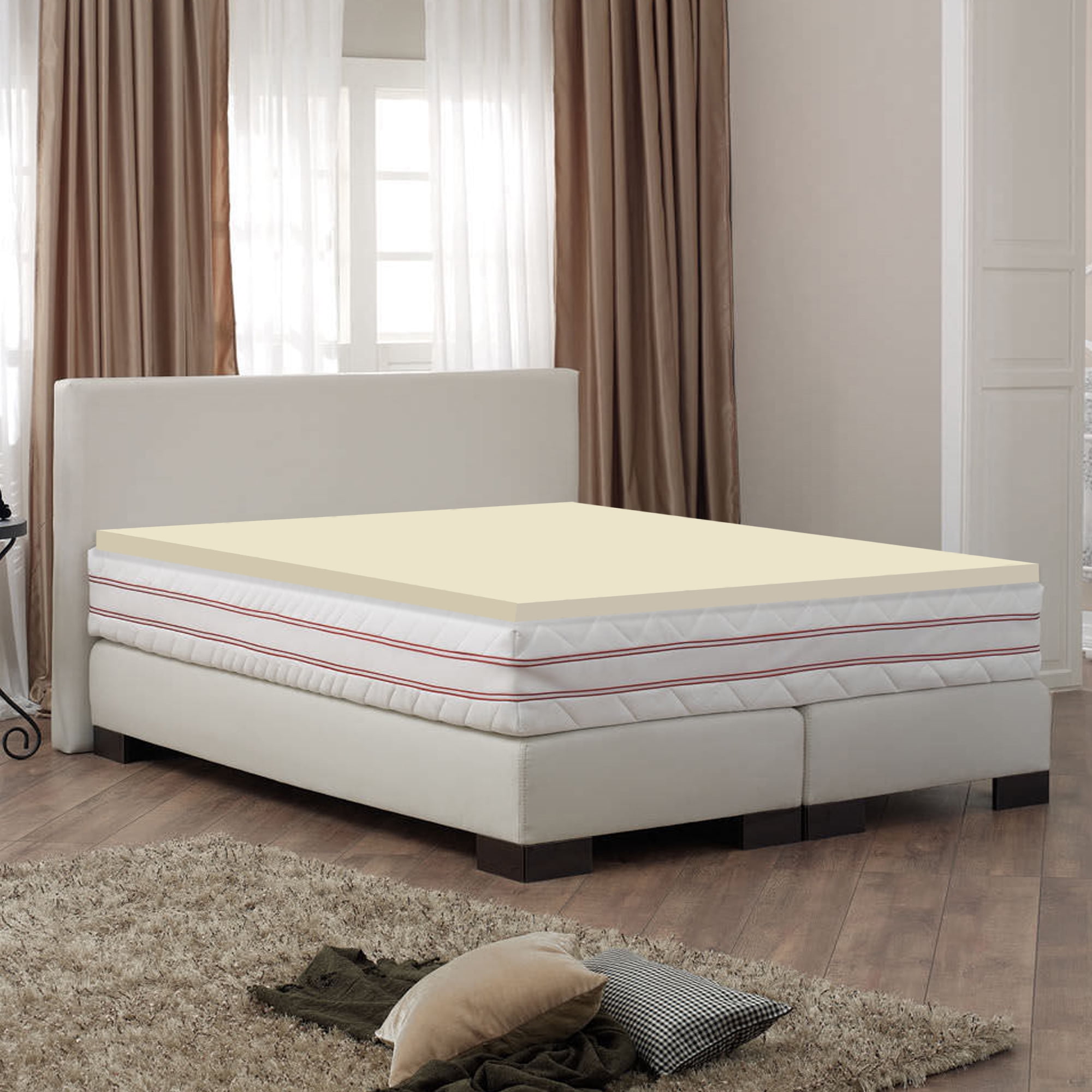 Mattress Solution, 2-inch Foam Topper, Adds Comfort to ...