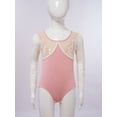 thumbnail image 4 of TSSOE Girls Ballet Leotard Dress Gymnastics Dance Set Lace Trim Athletic Tutu Skirt Modern Dancewear Pink 5-6, 4 of 7