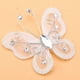 thumbnail image 2 of 24 piezas de alambre de malla transparente con purpurina, mariposa, decoración de ropa para fiesta de boda, suministros DIY, color blanco, 2 of 7