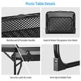 thumbnail image 5 of Aluminum Alloy Metal Folding Camping Table Desk  Portable Picnic Stand w/ 2 Side Panels, 5 of 8