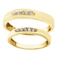 thumbnail image 2 of AFFY White Natural Diamond His And Hers Wedding Band Set in 14K Yellow Gold (0.2 Cttw), 2 of 2