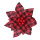 thumbnail image 1 of Nuevos recortes de decoración para árboles de Navidad, adornos, flores navideñas, adornos navideños, flores navideñas a cuadros negros y rojos, diámetro 16,8 cm, altura 14 cm, 1 of 14
