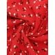 thumbnail image 5 of Vestido Floral con Mangas Abullonadas y Cuello Corazón con Fruncido en la Espalda, dobladillo con Volantes, M Rojo, 5 of 7