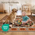 thumbnail image 4 of ODIKA 4'x6' Ultra-Soft Area Rug, Hallway Boho Vintage Southwestern Scroll Frame Distressed Ornate None Washable, Bare feet friendly, Silk-Touch for Bedroom Home office, 4 of 7