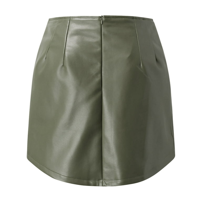 vbnergoie Ladies Stretch Leather Skirt Casual Mini Skinny Pencil Work Skirt Kids Poodle Skirt White Crib Skirt Walmart