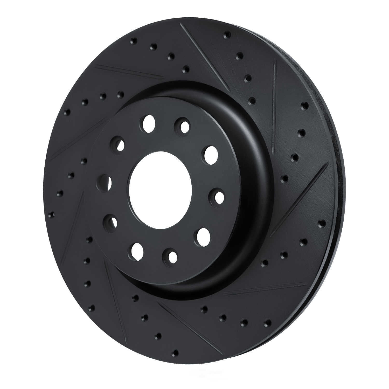 Dynamic Friction Company 633-42039R DFC Brake Rotor - Drilled And Slotted - Black