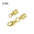 thumbnail image 3 of REGALWOVEN Cord End Cap Lobster Claw Clasp End Caps for DIY Bracelets Necklaces 5Pcs Gold Tone 4.500 mm, 3 of 5