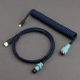 thumbnail image 4 of Coiled Usb Keyboard Cable 5PIN Gx16 aviator Spring Coil Type c Charging Cable for Mechanical Keyboard, 4 of 5