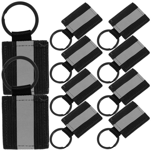 10 tiradores de cremallera reflectantes, llaveros reflectantes, elegantes colgantes, reflectores para llavero.