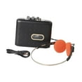 thumbnail image 2 of Kokiya Cassette Player Compact Sturdy with Headphones Lightweight Retro for Outdoor Black, 2 of 9