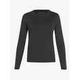 thumbnail image 2 of Free Assembly Women's Crewneck T-Shirt with Long Sleeves, Sizes XS-XXXL, 2 of 5