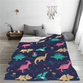 thumbnail image 5 of Vsdgher Cartoon Dinosaur Ultra-Soft Micro flannel Blanket Throw Blankets for Couch Sofa, Bed (4 sizes)-50"x40", 5 of 7