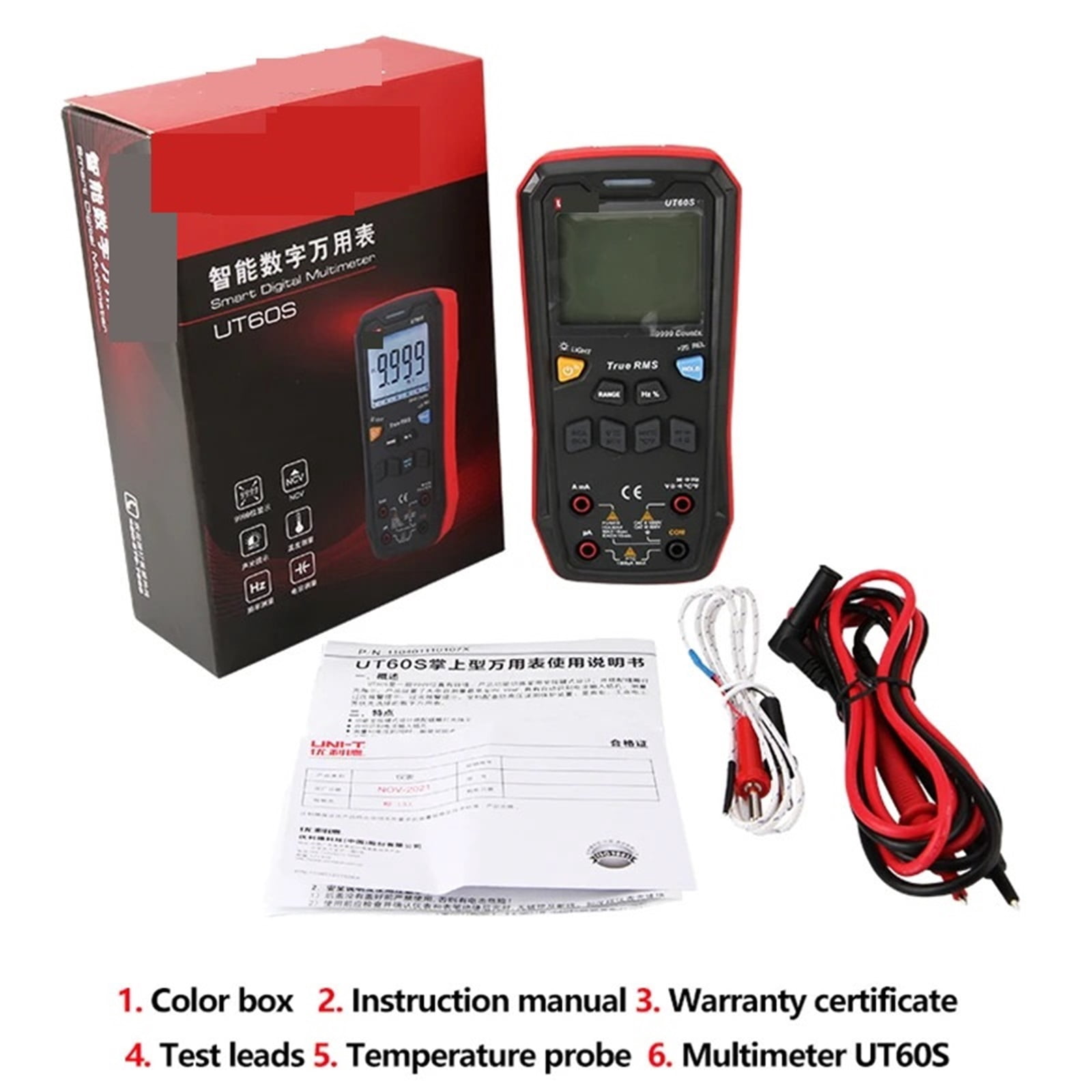 Digital Smart Multimeter True RMS 1000V AC DC Voltage Tester Ammeter Frequency Meter ,Battery Test