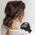 thumbnail image 3 of Unique Bargains 1 Pc Fashion Round Hollow Hair Clips Hairdo Clip Black, 3 of 5