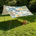 thumbnail image 3 of Cheapark 72.8 x 72.8 Inch Sun Shade Tent Camping Tarp Cover large waterproof shade tarp for camping backyard outdoor activity sun and rain shelter portable landscape cover Gift, 3 of 6