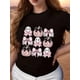 thumbnail image 1 of Halloween T-Shirt, Cute Ghost Pumpkin Bow Shirt, Leopard Soft Autumn Beauty, Girly Halloween Top, Gift For Her Women's Clothing, 1 of 6