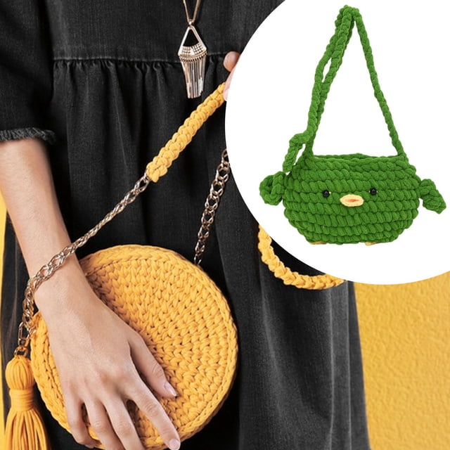 Bolso bandolera de punto para mujer, compacto y creativo, ideal para ir al trabajo, en verano y al aire libre. Verde