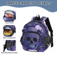 thumbnail image 4 of RMDQTR Adorable Ear-Print Backpack with Reflective Strip and Anti-Lost Leash Adjustable Shoulder Straps Mini Travel Backpack Midnight Skull Butterfly Bloom, 4 of 7