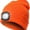 Orange, variant on Morttic Knitted Beanie With Built-In 4 LED Flashlight Beanie Winter Hat Winter Cap USB Rechargeable Flashlight for Hunting, Camping, Grilling, Auto Repair (Orange)